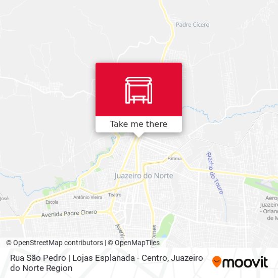 Mapa Rua São Pedro | Lojas Esplanada - Centro