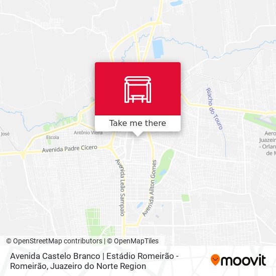 Avenida Castelo Branco | Estádio Romeirão - Romeirão map