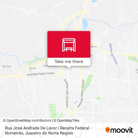 Mapa Rua José Andrade De Lavor | Receita Federal - Romeirão