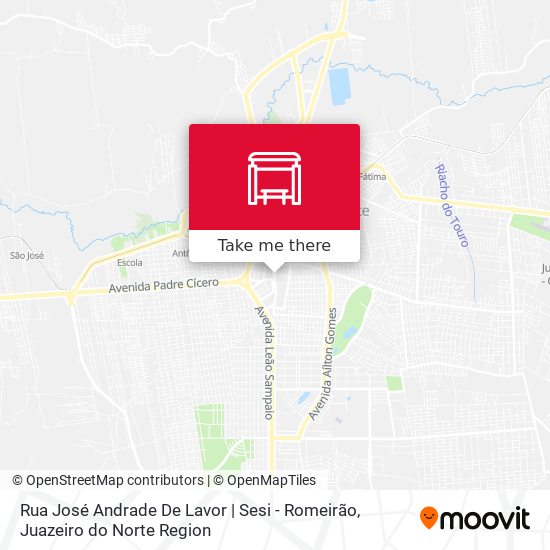 Rua José Andrade De Lavor | Sesi - Romeirão map