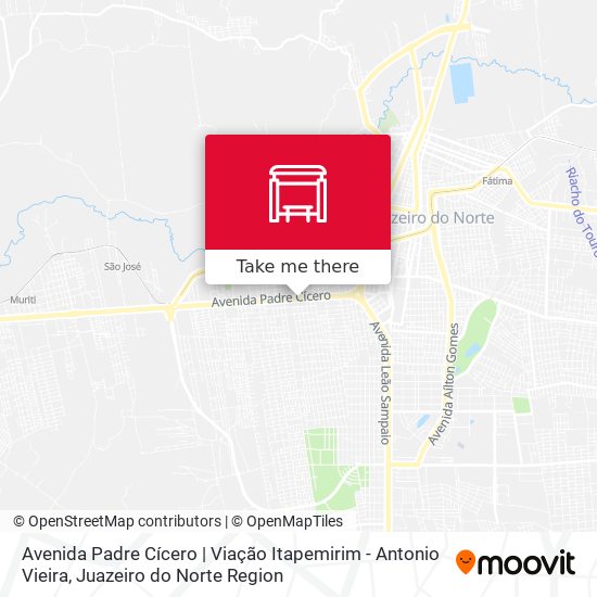 Avenida Padre Cícero | Viação Itapemirim - Antonio Vieira map