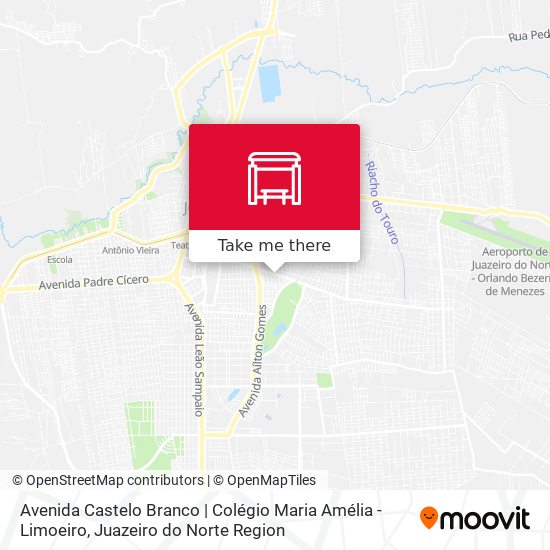 Mapa Avenida Castelo Branco | Colégio Maria Amélia - Limoeiro