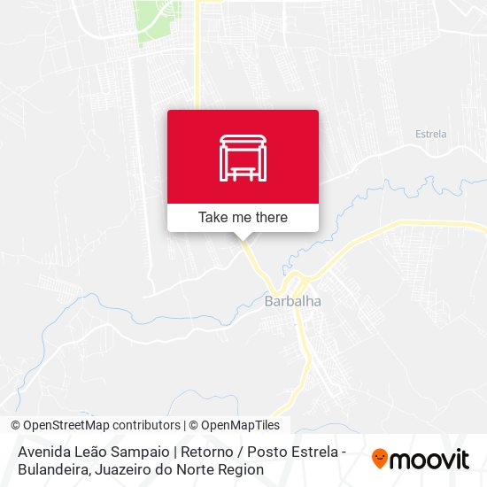 Mapa Avenida Leão Sampaio | Retorno / Posto Estrela - Bulandeira