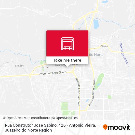 Mapa Rua Construtor José Sábino, 426 - Antonio Vieira