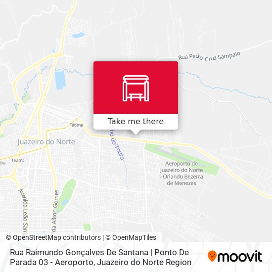 Mapa Rua Raimundo Gonçalves De Santana | Ponto De Parada 03 - Aeroporto