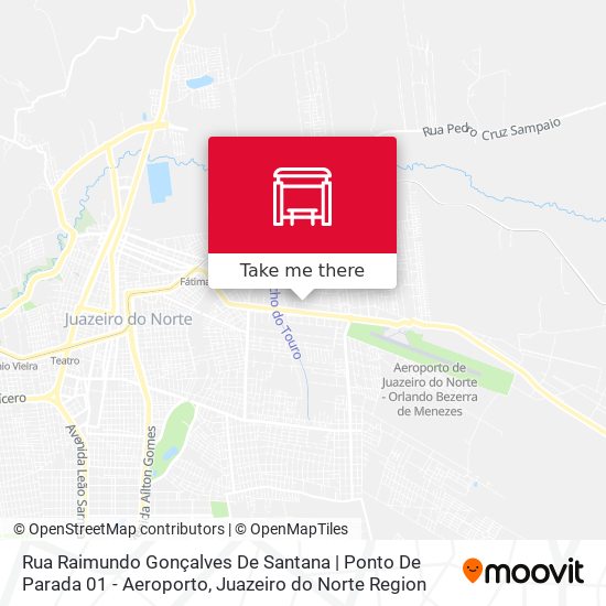 Rua Raimundo Gonçalves De Santana | Ponto De Parada 01 - Aeroporto map