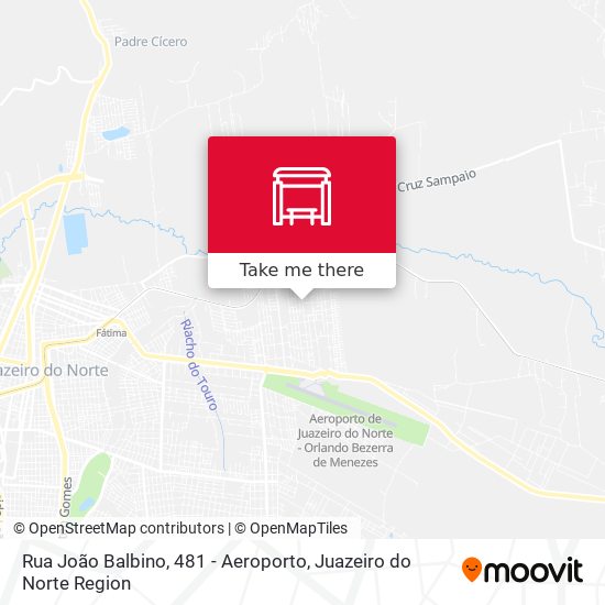 Mapa Rua João Balbino, 481 - Aeroporto