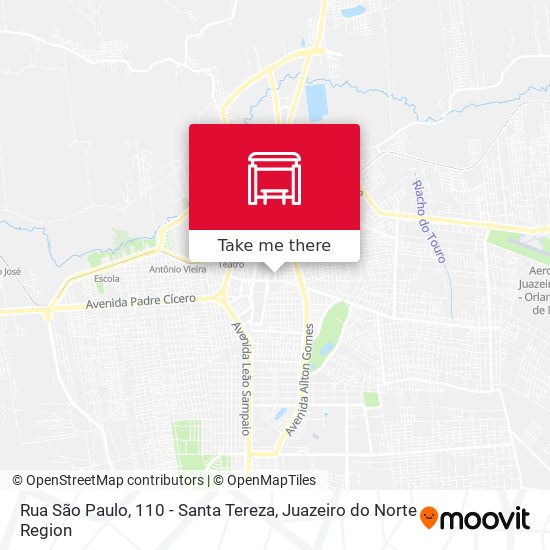 Mapa Rua São Paulo, 110 - Santa Tereza