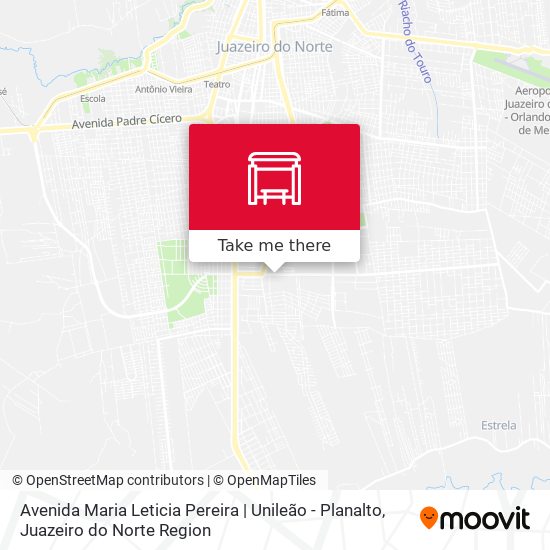 Mapa Avenida Maria Leticia Pereira | Unileão - Planalto