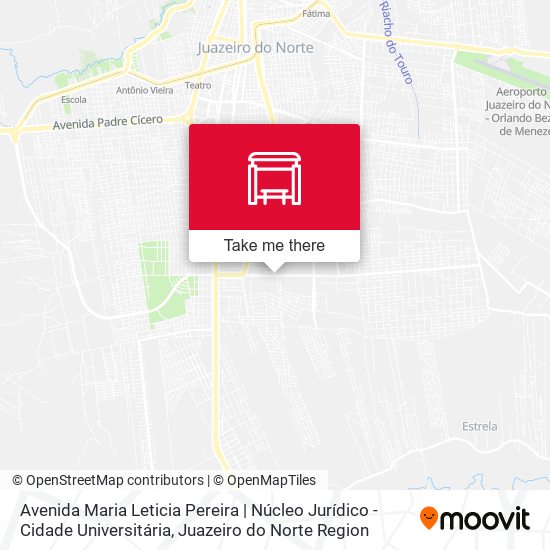 Mapa Avenida Maria Leticia Pereira | Núcleo Jurídico - Cidade Universitária