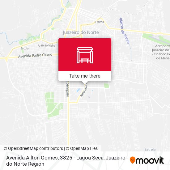 Mapa Avenida Ailton Gomes, 3825 - Lagoa Seca