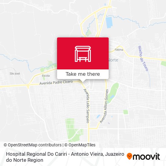 Hospital Regional Do Cariri - Antonio Vieira map