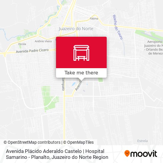 Mapa Avenida Plácido Aderaldo Castelo | Hospital Samarino - Planalto