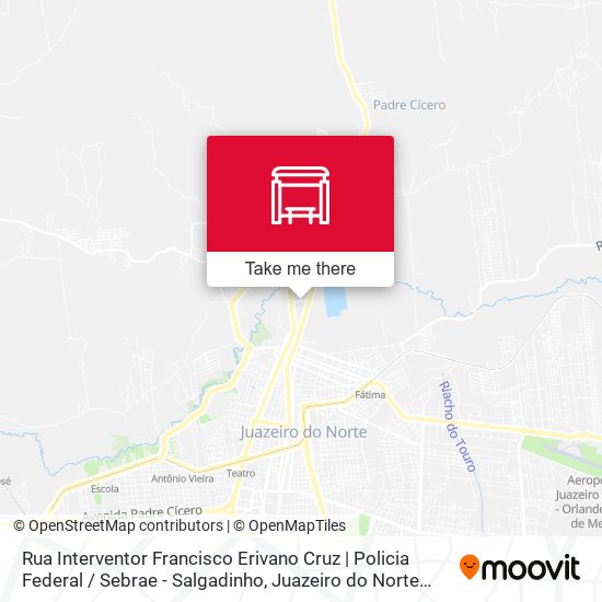 Mapa Rua Interventor Francisco Erivano Cruz | Policia Federal / Sebrae - Salgadinho