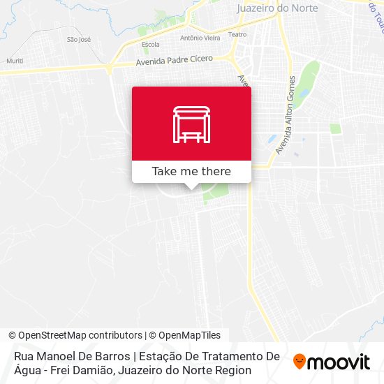 Mapa Rua Manoel De Barros | Estação De Tratamento De Água - Frei Damião