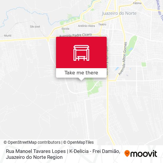 Rua Manoel Tavares Lopes | K-Delícia - Frei Damião map