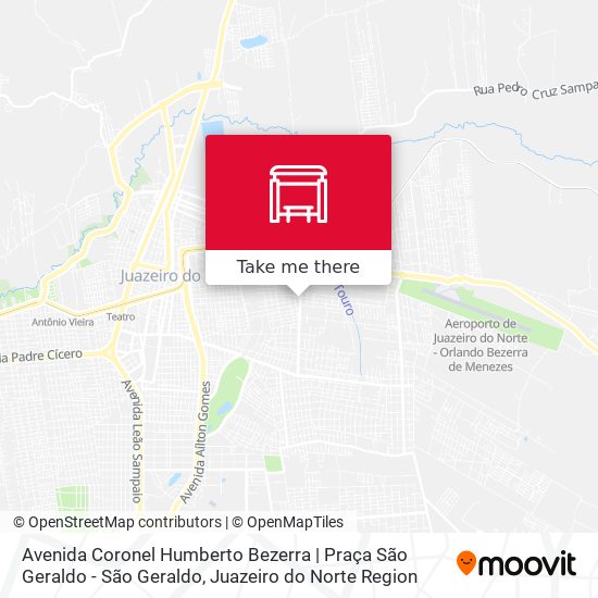 Mapa Avenida Coronel Humberto Bezerra | Praça São Geraldo - São Geraldo