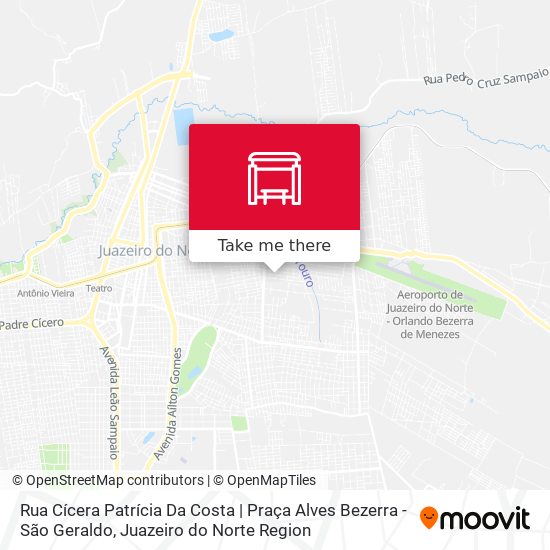 Mapa Rua Cícera Patrícia Da Costa | Praça Alves Bezerra - São Geraldo