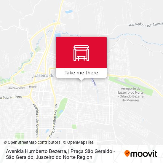 Mapa Avenida Humberto Bezerra, | Praça São Geraldo - São Geraldo