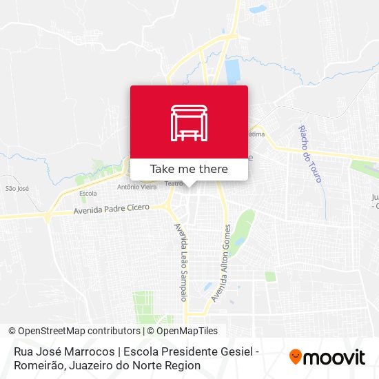 Mapa Rua José Marrocos | Escola Presidente Gesiel - Romeirão