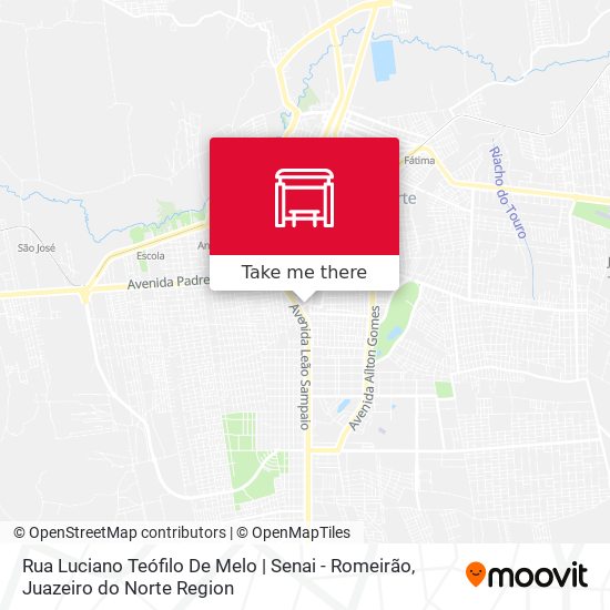 Mapa Rua Luciano Teófilo De Melo | Senai - Romeirão