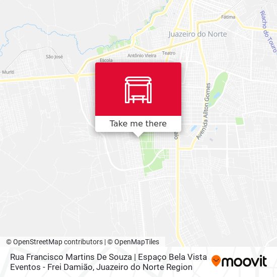 Mapa Rua Francisco Martins De Souza | Espaço Bela Vista Eventos - Frei Damião