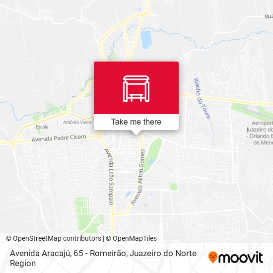 Mapa Avenida Aracajú, 65 - Romeirão