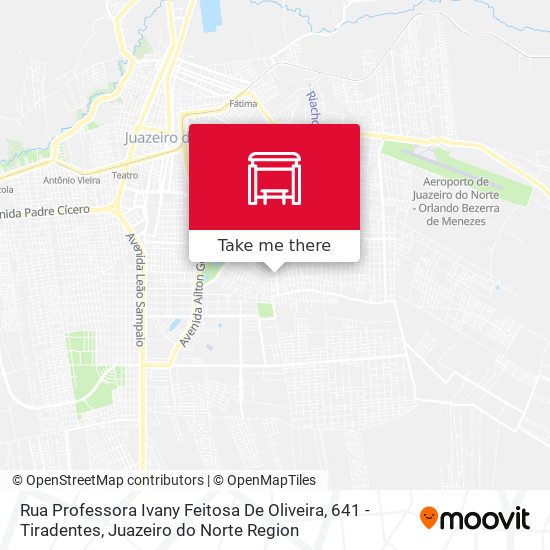 Rua Professora Ivany Feitosa De Oliveira, 641 - Tiradentes map