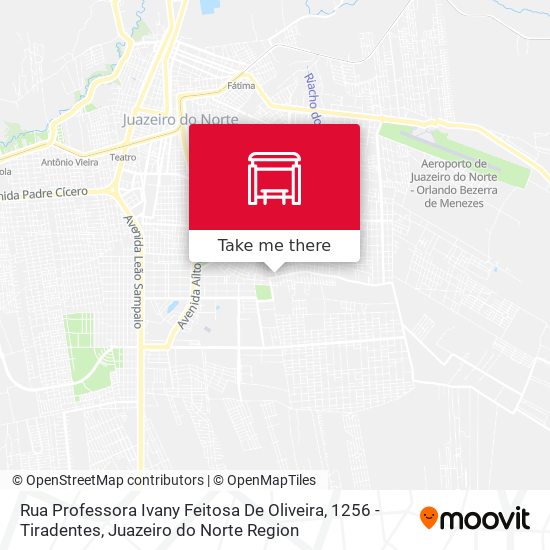 Mapa Rua Professora Ivany Feitosa De Oliveira, 1256 - Tiradentes