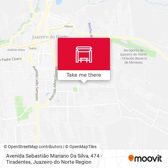 Avenida Sebastião Mariano Da Silva, 474 - Tiradentes map