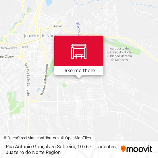 Rua Antônio Gonçalves Sobreira, 1076 - Tiradentes map