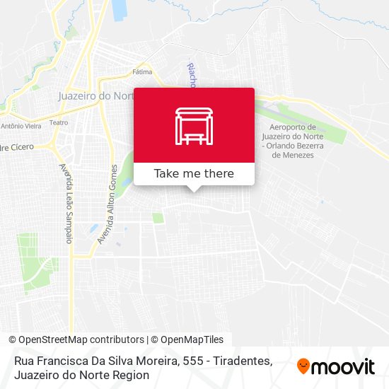 Rua Francisca Da Silva Moreira, 555 - Tiradentes map