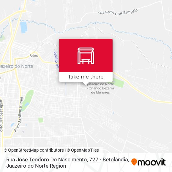 Rua José Teodoro Do Nascimento, 727 - Betolândia map