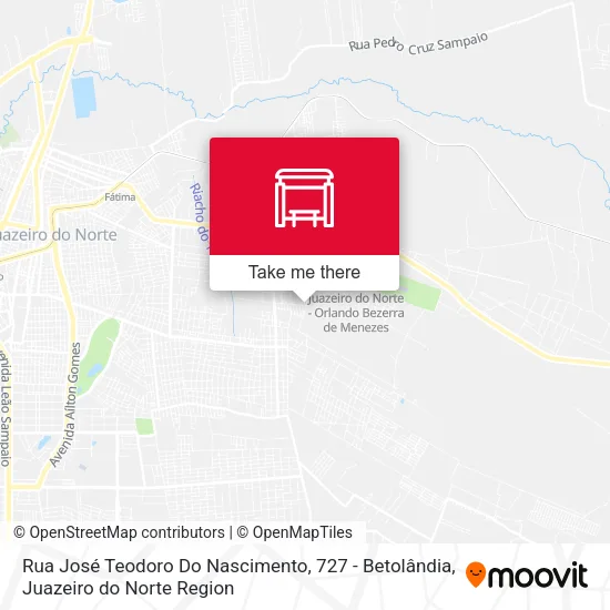 Mapa Rua José Teodoro Do Nascimento, 727 - Betolândia
