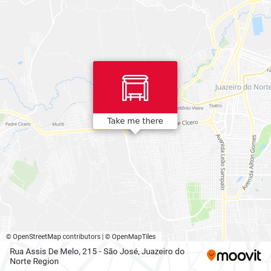 Rua Assis De Melo, 215 - São José map