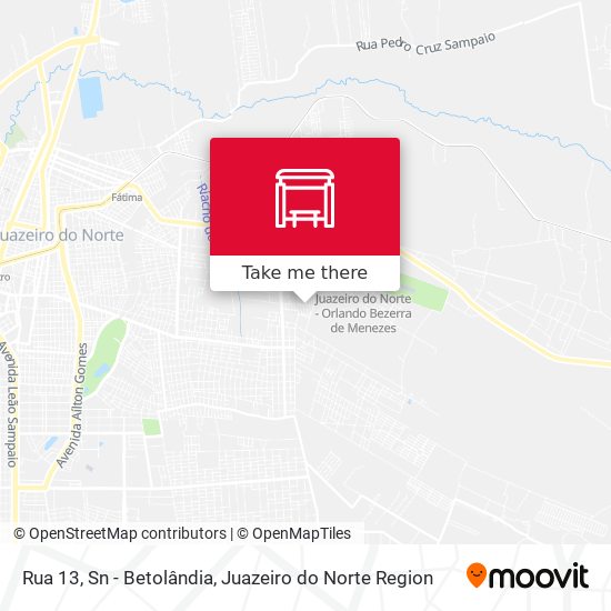 Rua 13, Sn - Betolândia map