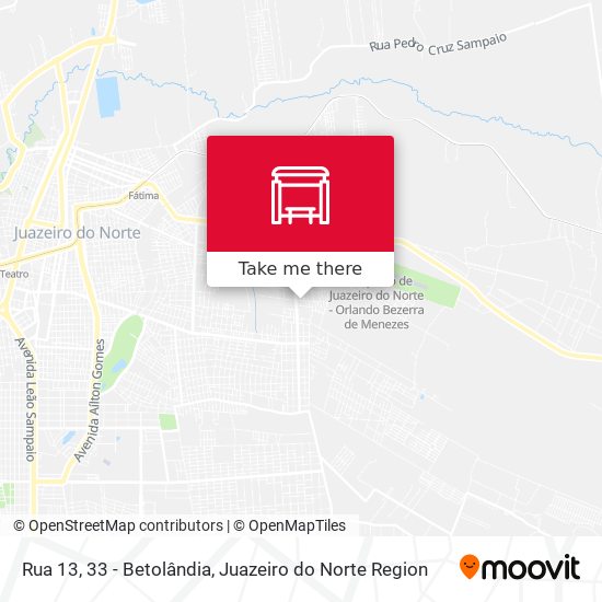 Mapa Rua 13, 33 - Betolândia