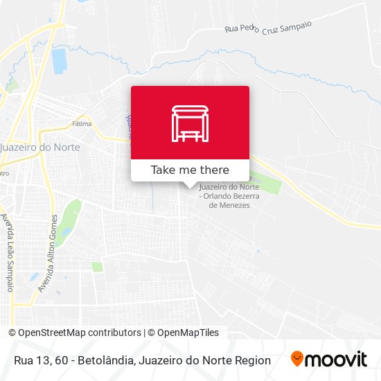 Mapa Rua 13, 60 - Betolândia