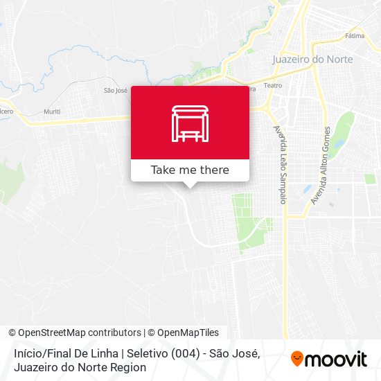Mapa Início / Final De Linha | Seletivo (004) - São José