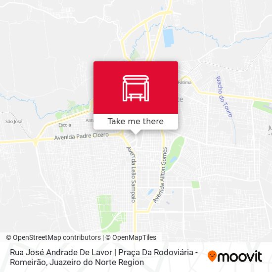 Mapa Rua José Andrade De Lavor | Praça Da Rodoviária - Romeirão