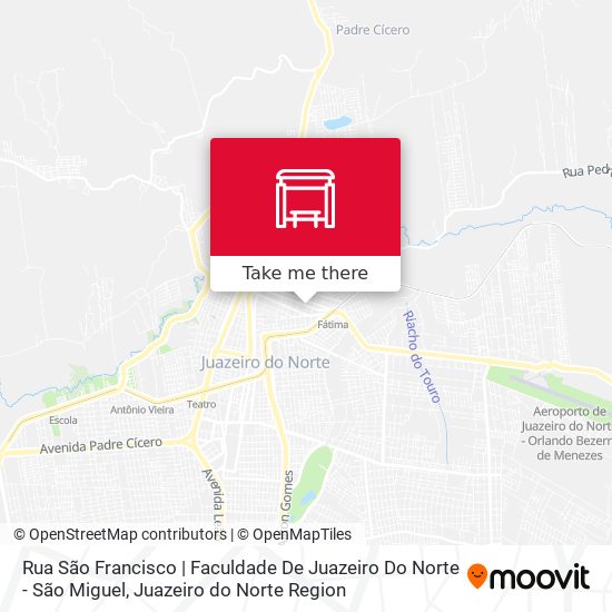 Mapa Rua São Francisco | Faculdade De Juazeiro Do Norte - São Miguel
