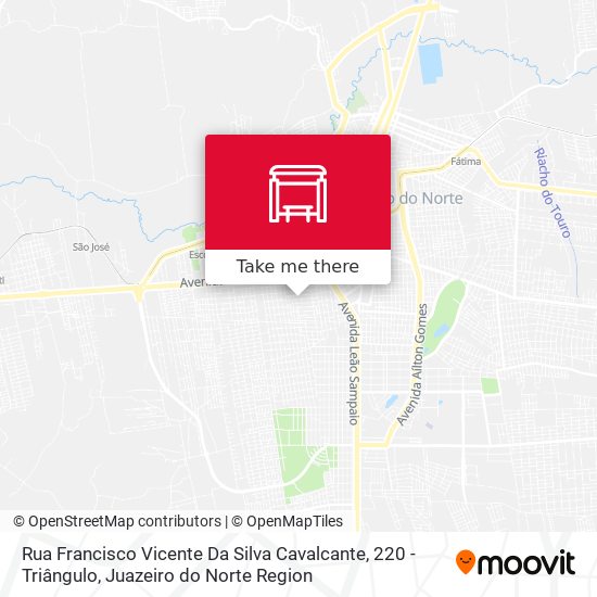 Mapa Rua Francisco Vicente Da Silva Cavalcante, 220 - Triângulo