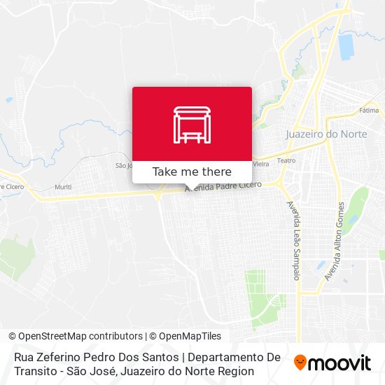 Rua Zeferino Pedro Dos Santos | Departamento De Transito - São José map