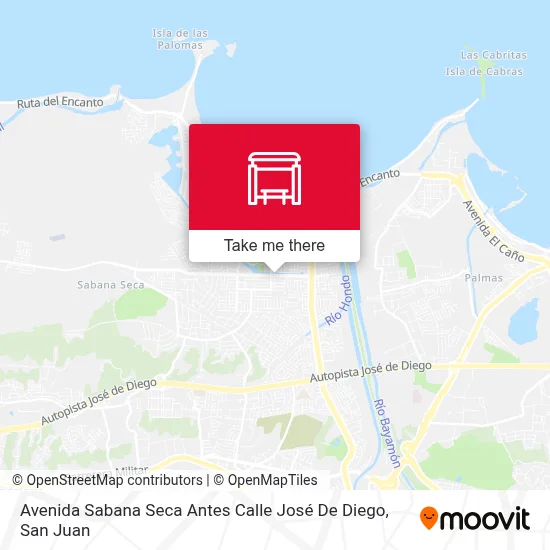 Mapa de Avenida Sabana Seca Antes Calle José De Diego