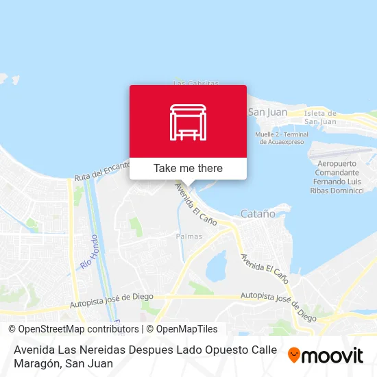 Mapa de Avenida Las Nereidas Despues Lado Opuesto Calle Maragón