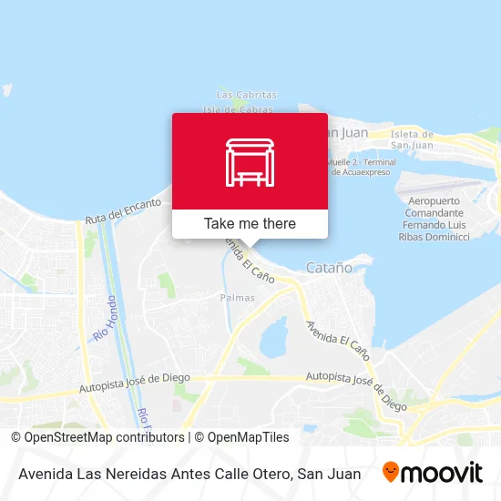 Mapa de Avenida Las Nereidas Antes Calle Otero