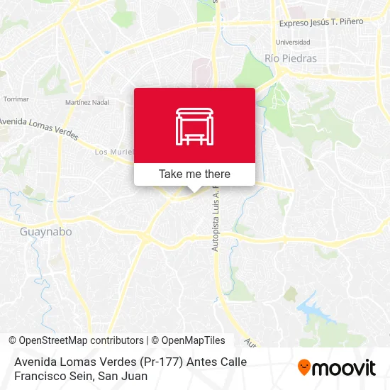 Mapa de Avenida Lomas Verdes (Pr-177) Antes Calle Francisco Sein