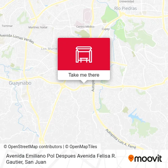 Avenida Emiliano Pol Despues Avenida Felisa R. Gautier map