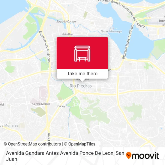 Avenida Gandara Antes Avenida Ponce De Leon map