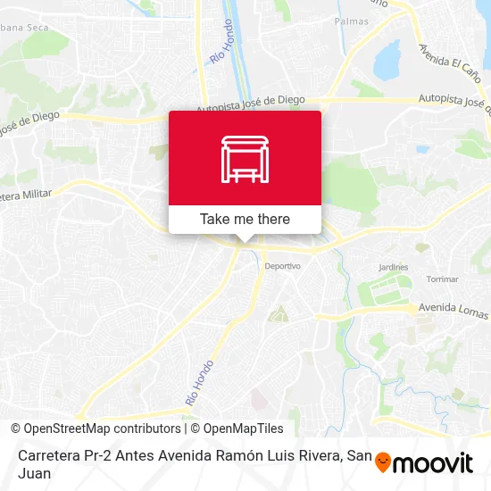 Mapa de Carretera Pr-2 Antes Avenida Ramón Luis Rivera
